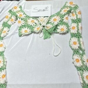 Floral Crochet Crop Top